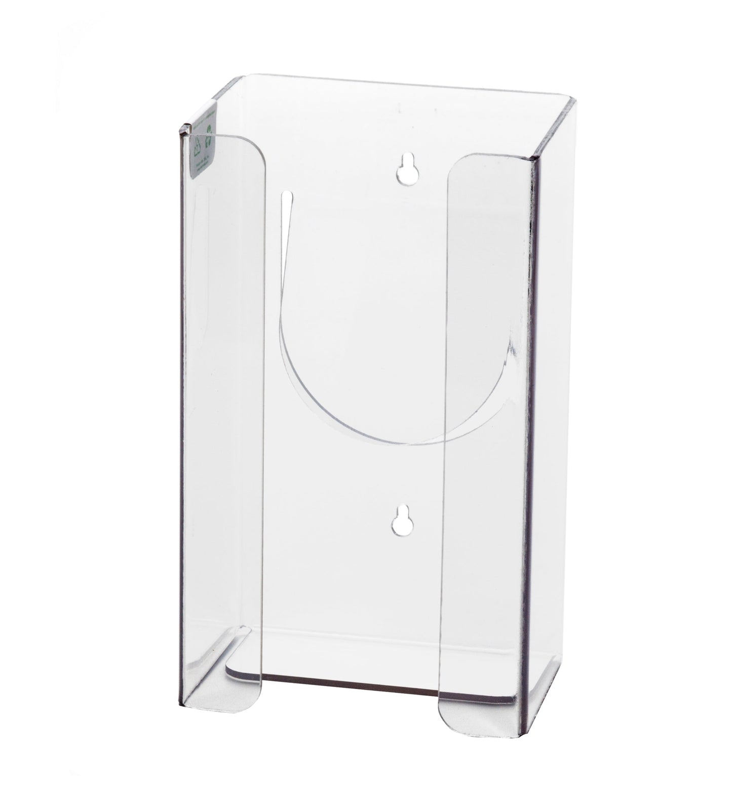 1 - Box Top Loading Acrylic Glove Dispenser – Wall - Mounted Holder for Disposable Gloves, 9.5""H x 5.5"W x 4" D - Eco Gloves