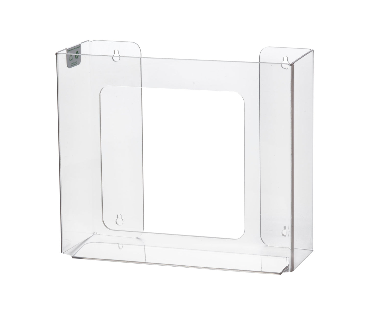 2 - Box Top Loading Acrylic Glove Dispenser – Wall - Mounted Holder for Disposable Gloves, 10"H x 11"W x 4"D - Eco Gloves