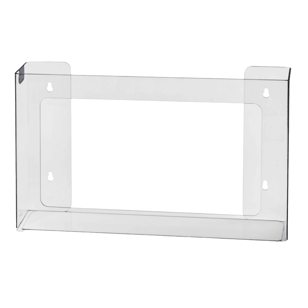 4 - Box Front Loading Acrylic Glove Dispenser – Heavy - Duty Wall - Mounted Glove Box Holder, 9.5"H x 22.5"W x 4"D - Eco Gloves