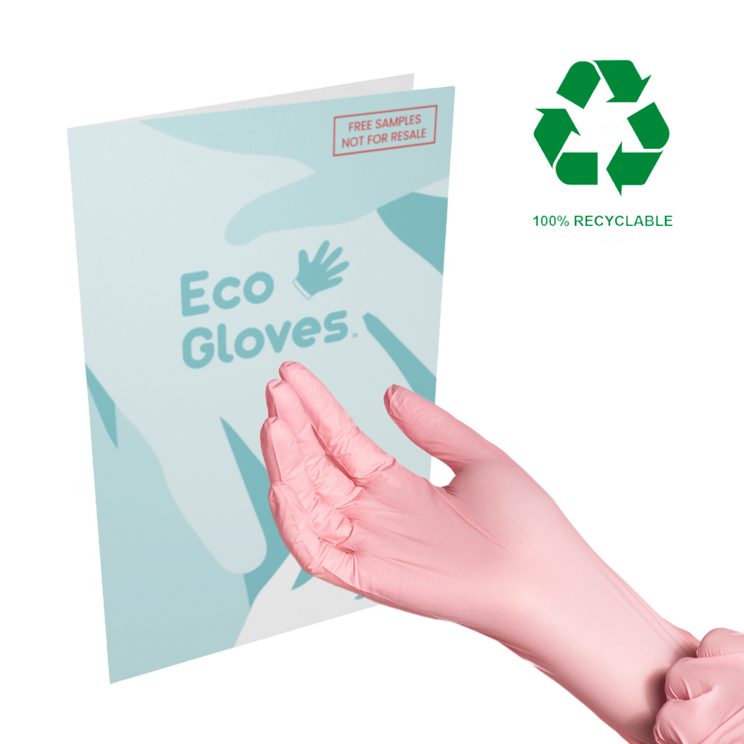 Pink Nitrile Disposable Gloves 3.5 mil - 100% Recyclable - SAMPLES