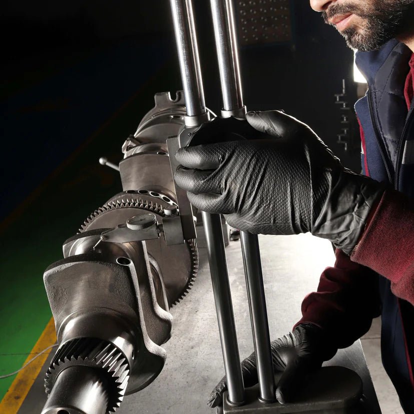 Diamond Grip Nitrile Disposable Gloves, 8 Mil - BLACK (1,000 Gloves/Case) | GP66 - Eco Gloves