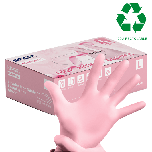 Nitrile Exam Gloves 3.5 Mil - Pink (100 Gloves/Box) - Eco Gloves