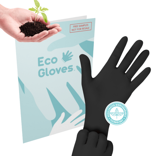 SAMPLES of Black Nitrile Exam Gloves 5 Mil - Black | Eco Gloves - Eco Gloves