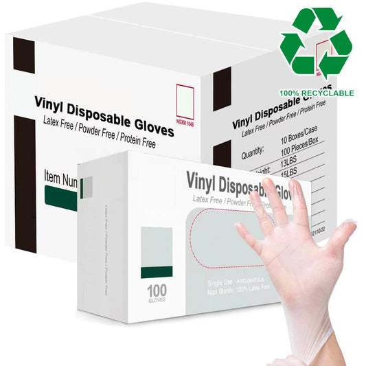 Vinyl Disposable Gloves - CLEAR (1,000 Gloves/Case) - Eco Gloves