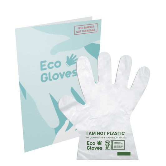 SAMPLES of Compostable Disposable Gloves - Clear | Eco Gloves - Eco Gloves