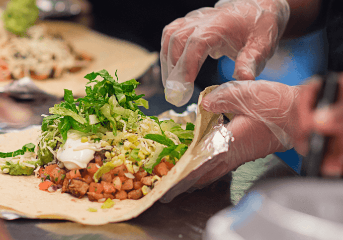 Food Service Disposable Gloves at Chipotle Restaurants