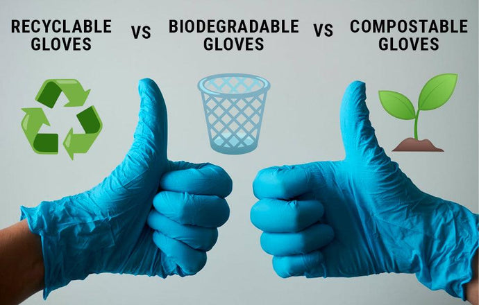 Difference between Recyclable, Biodegradable, & Compostable Disposable Gloves