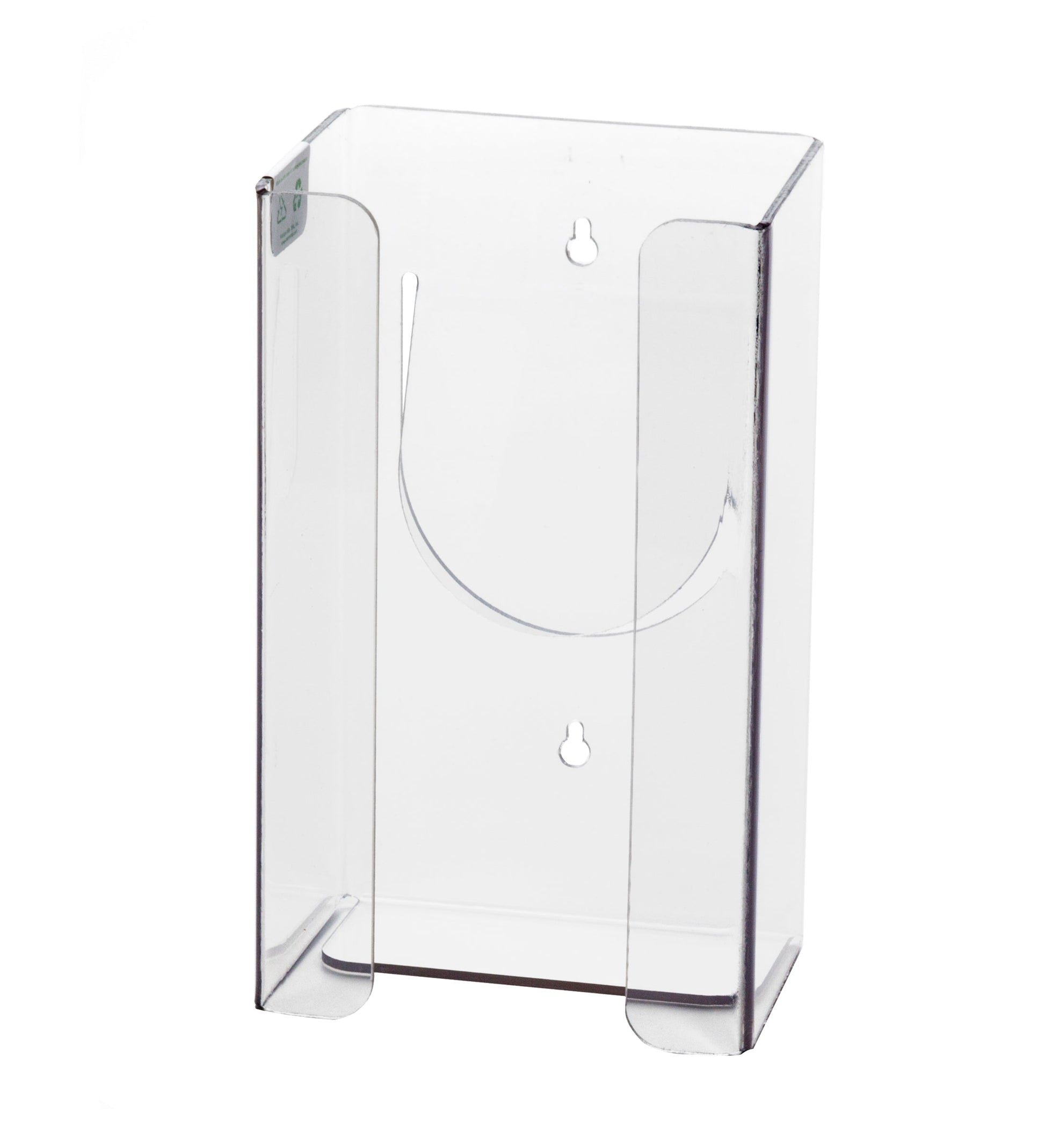 1 - Box Top Loading Acrylic Glove Dispenser – Wall - Mounted Holder for Disposable Gloves, 9.5""H x 5.5"W x 4" D - Eco Gloves