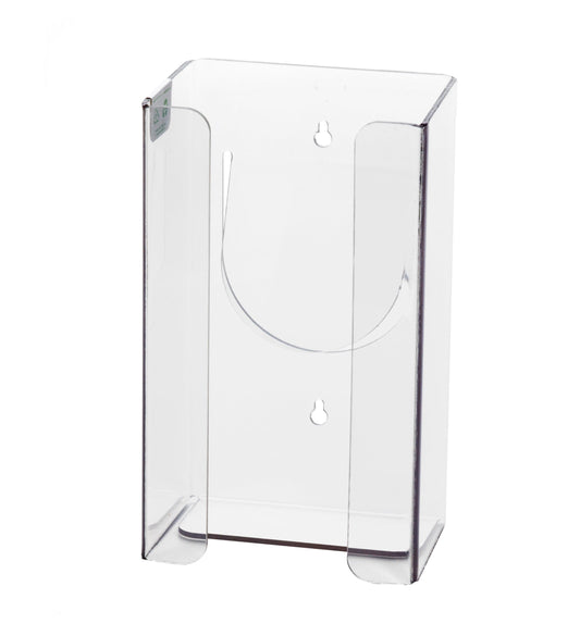 1 - Box Top Loading Acrylic Glove Dispenser – Wall - Mounted Holder for Disposable Gloves, 9.5""H x 5.5"W x 4" D - Eco Gloves