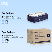 Load image into Gallery viewer, Blue Nitrile Disposable Gloves (3.5 mil) 100 Gloves/Box - 100% Recyclable
