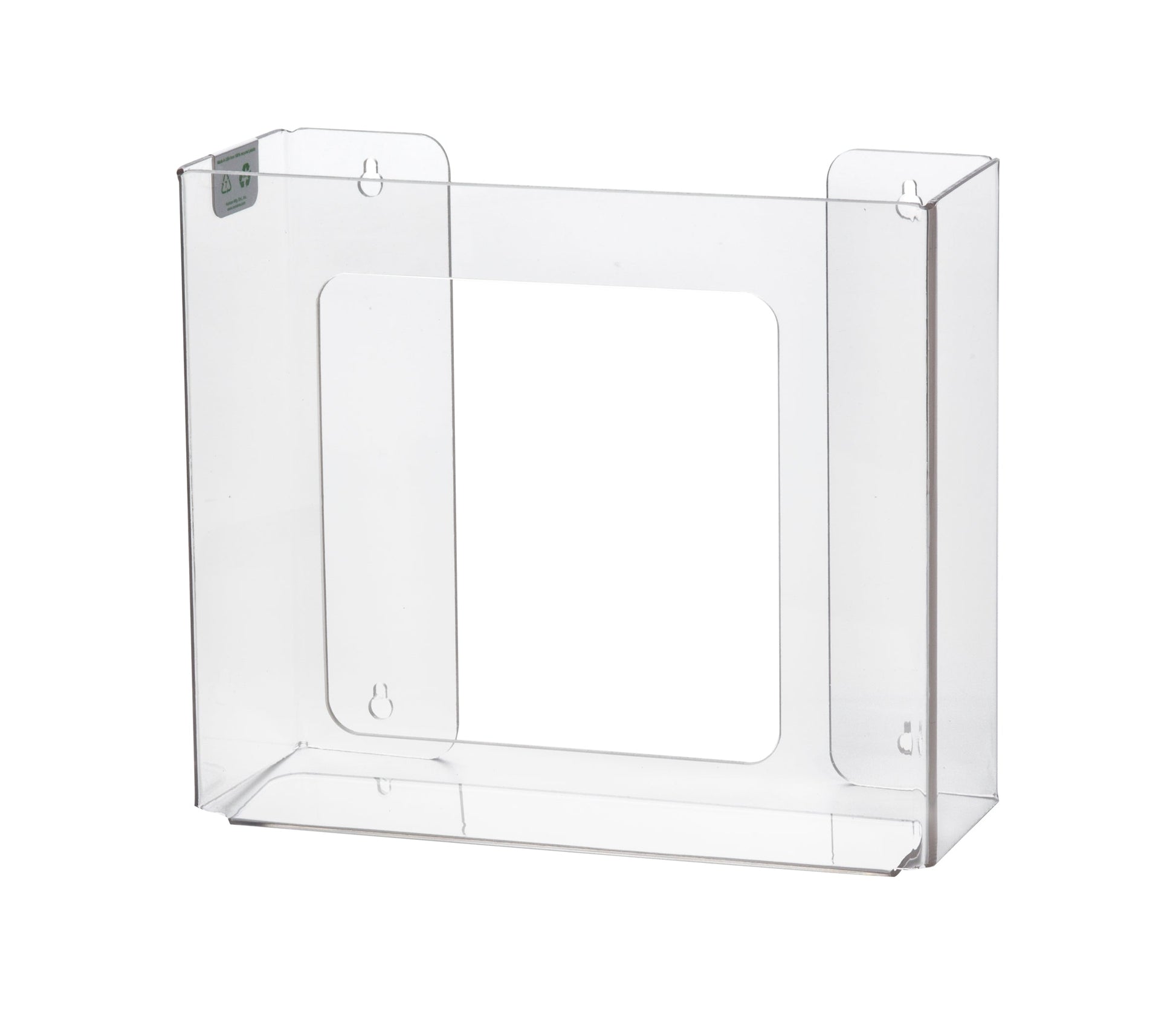 2 - Box Top Loading Acrylic Glove Dispenser – Wall - Mounted Holder for Disposable Gloves, 10"H x 11"W x 4"D - Eco Gloves