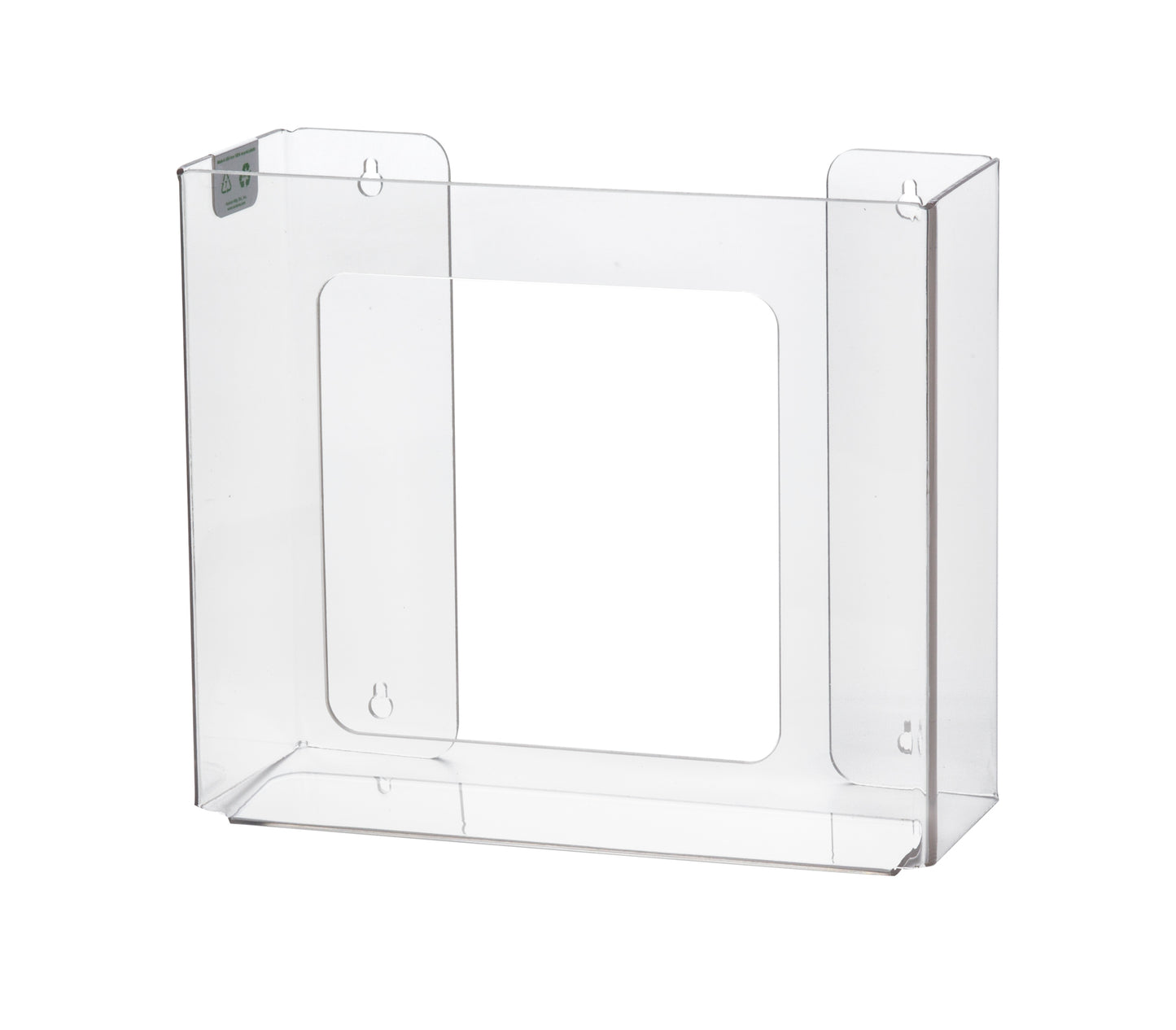 2-Box Top Loading Acrylic Glove Dispenser – Wall-Mounted Holder for Disposable Gloves,  10"H x 11"W x 4"D