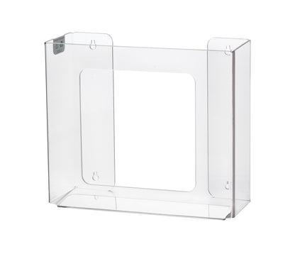 2-Box Top Loading Acrylic Glove Dispenser – Wall-Mounted Holder for Disposable Gloves,  10"H x 11"W x 4"D