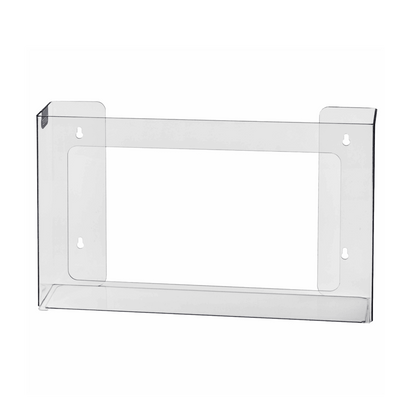4 - Box Front Loading Acrylic Glove Dispenser – Heavy - Duty Wall - Mounted Glove Box Holder, 9.5"H x 22.5"W x 4"D - Eco Gloves