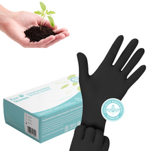 Load image into Gallery viewer, Biodegradable Nitrile Gloves (4.0 Mil) - BLACK (100 gloves/box)
