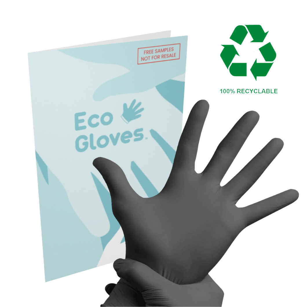 Kingfa Black Nitrile Disposable Gloves (5 mil) - 100% Recyclable - SAMPLES