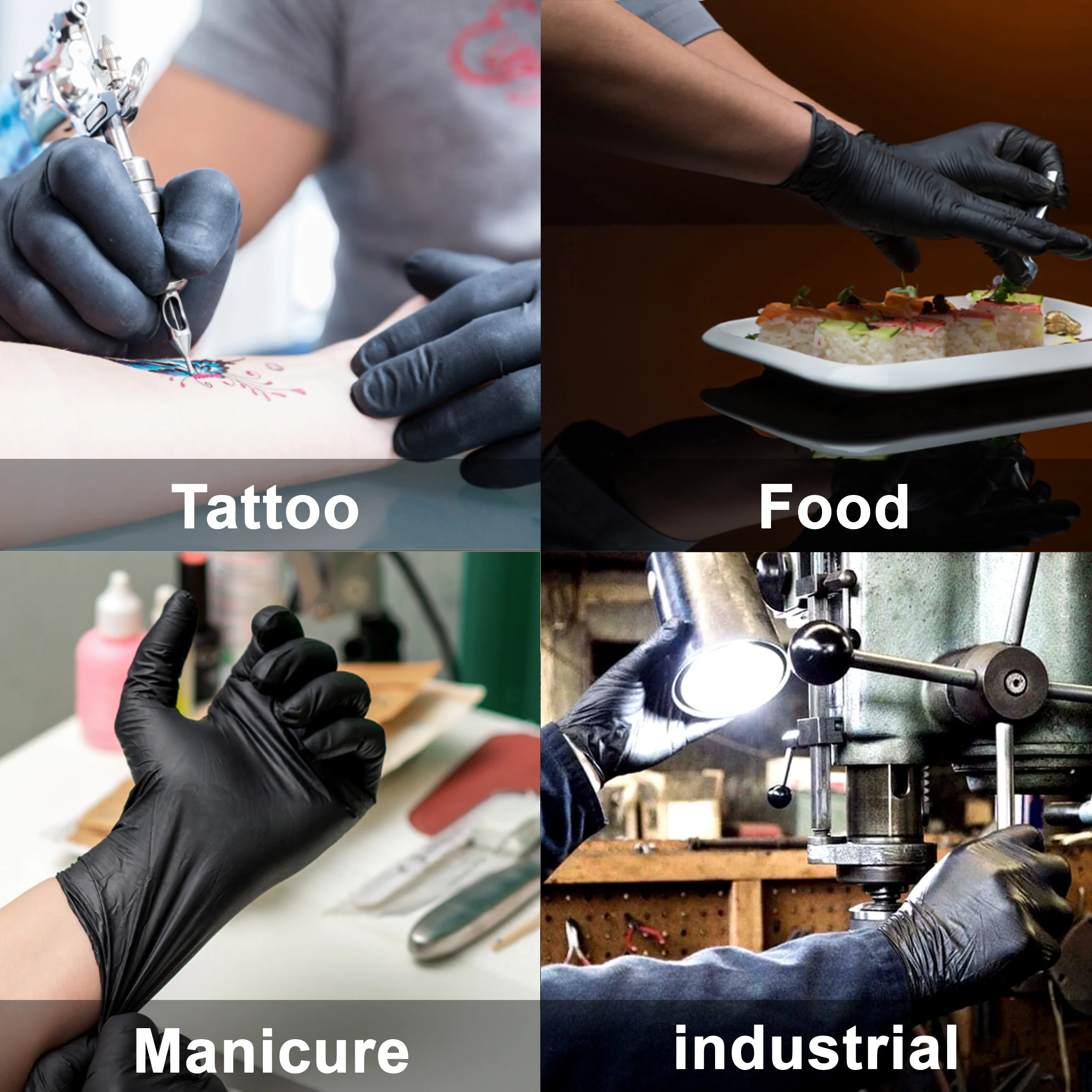 Chemo Grade Fentanyl Resistant Black Nitrile Gloves 6 Mil - BLACK (1,000 Gloves/Case) | GP51