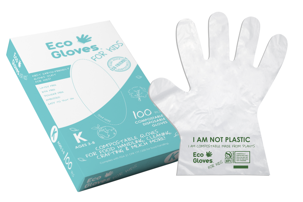 Kids Youth-Size Compostable Gloves (100 gloves/box)