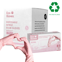 Load image into Gallery viewer, Eco Gloves SoftTouch™ BLUSH Disposable Nitrile Exam Gloves (4 mil) 1,000 Gloves (PINK)
