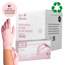 Load image into Gallery viewer, Eco Gloves SoftTouch™ BLUSH Disposable Nitrile Exam Gloves (4 mil) 1,000 Gloves (PINK)
