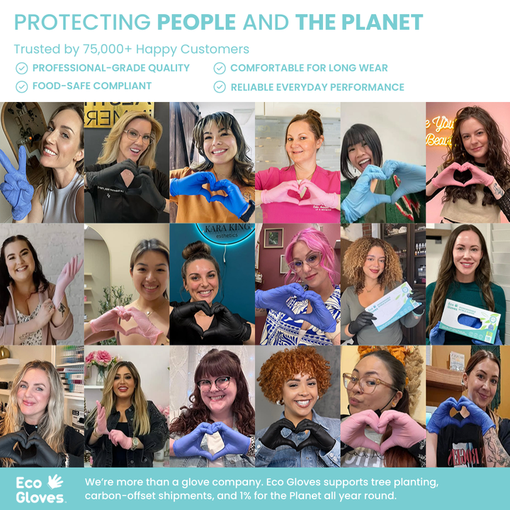 Biodegradable Nitrile Gloves 4 Mil - Black (1,000 Gloves/Case) Eco Gloves - Eco Gloves