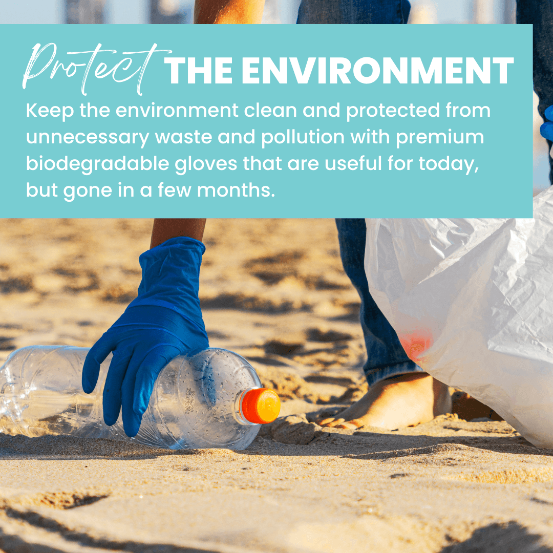 Biodegradable Nitrile Gloves 4 Mil - Black (1,000 Gloves/Case) Eco Gloves - Eco Gloves