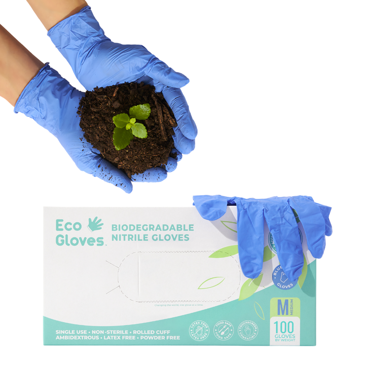 Biodegradable Nitrile Gloves 4 Mil - Blue Violet (100 gloves/box) | Eco Gloves - Eco Gloves