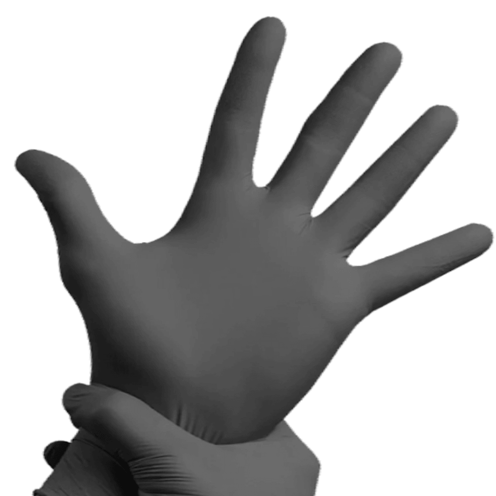 Black, Nitrile Disposable Gloves, 5 mil (Case of 1,000) - 100% Recyclable - Eco Gloves