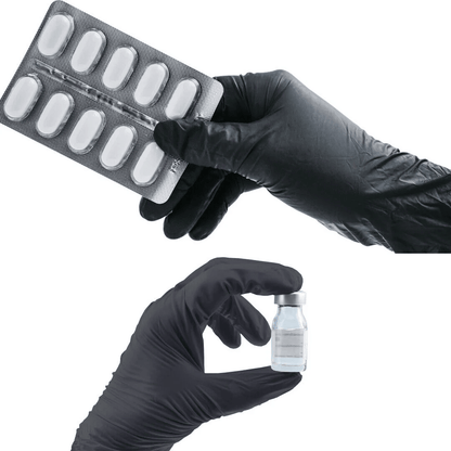 Chemo Grade Fentanyl Resistant Black Nitrile Gloves 6 Mil - BLACK (1,000 Gloves/Case) | GP51 - Eco Gloves