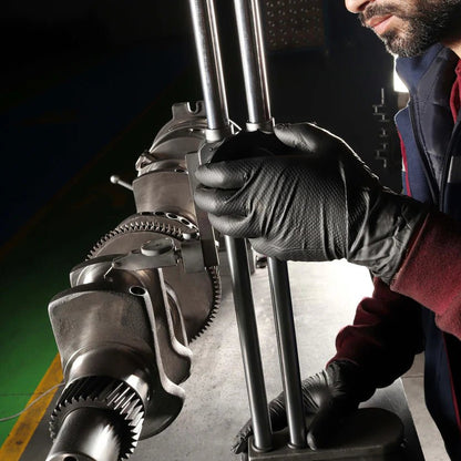 Diamond Grip Nitrile Disposable Gloves, 8 Mil - BLACK (1,000 Gloves/Case) | GP66 - Eco Gloves