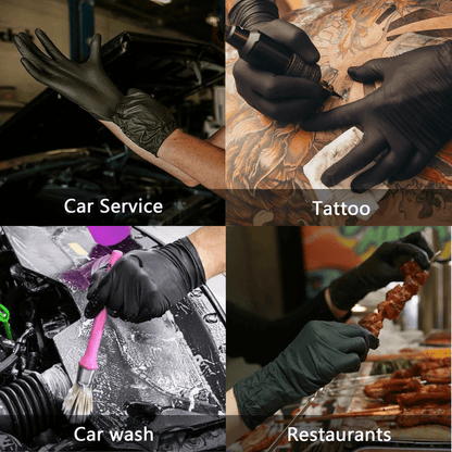 Disposable Nitrile Exam Gloves 6 Mil - BLACK (1,000 Gloves/Case) | GP63 - Eco Gloves