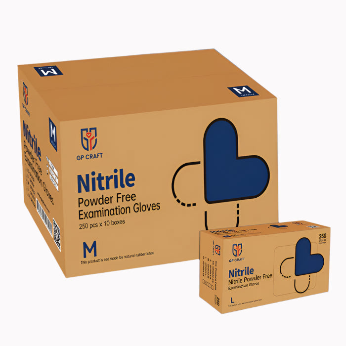 GP Craft Blue Nitrile Exam Gloves 3.5 mil