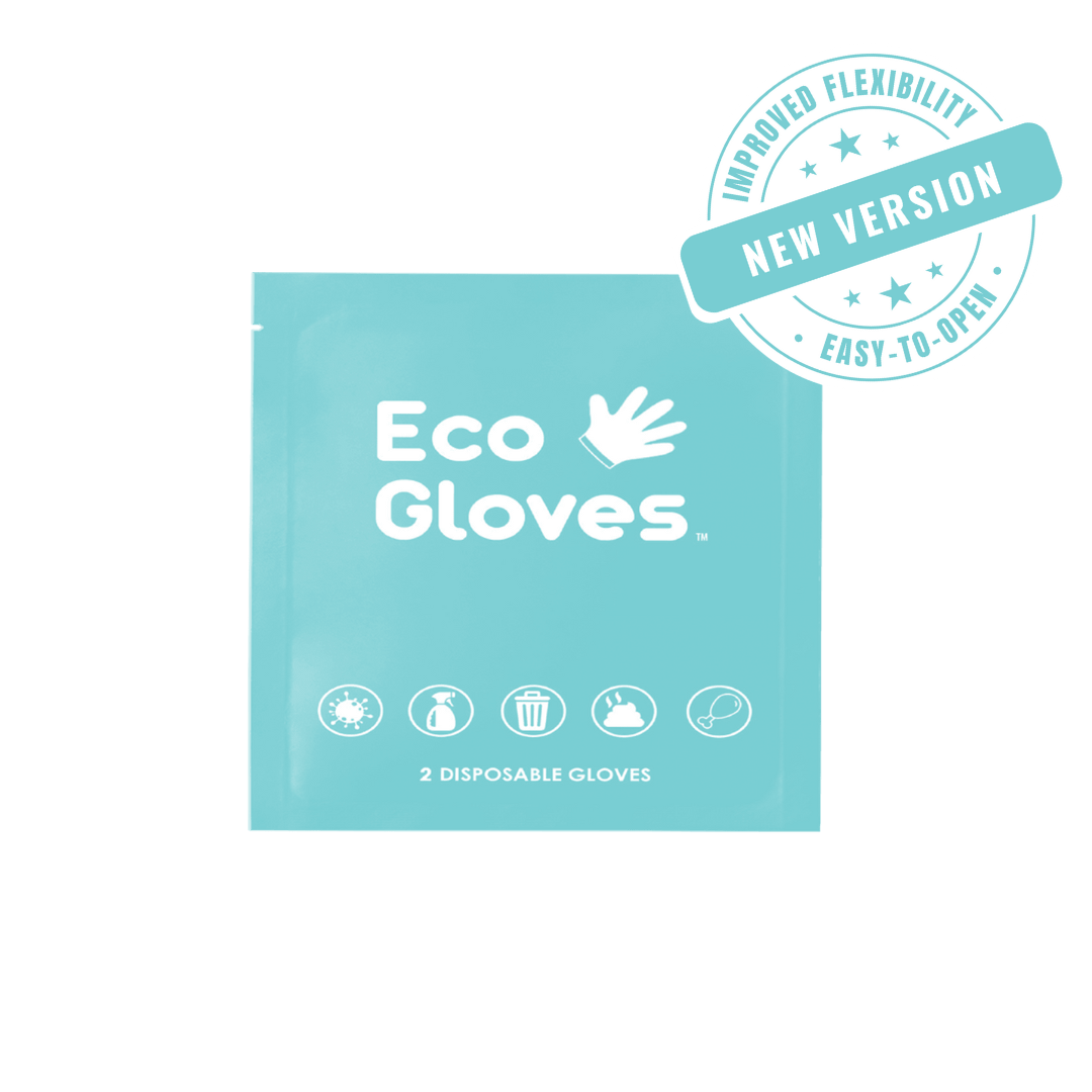 Individually Wrapped Compostable Disposable Gloves - Clear (1 Pair) - Eco Gloves