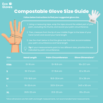 Kids Youth-Size Compostable Disposable Gloves - Clear (100 gloves/box) - Eco Gloves
