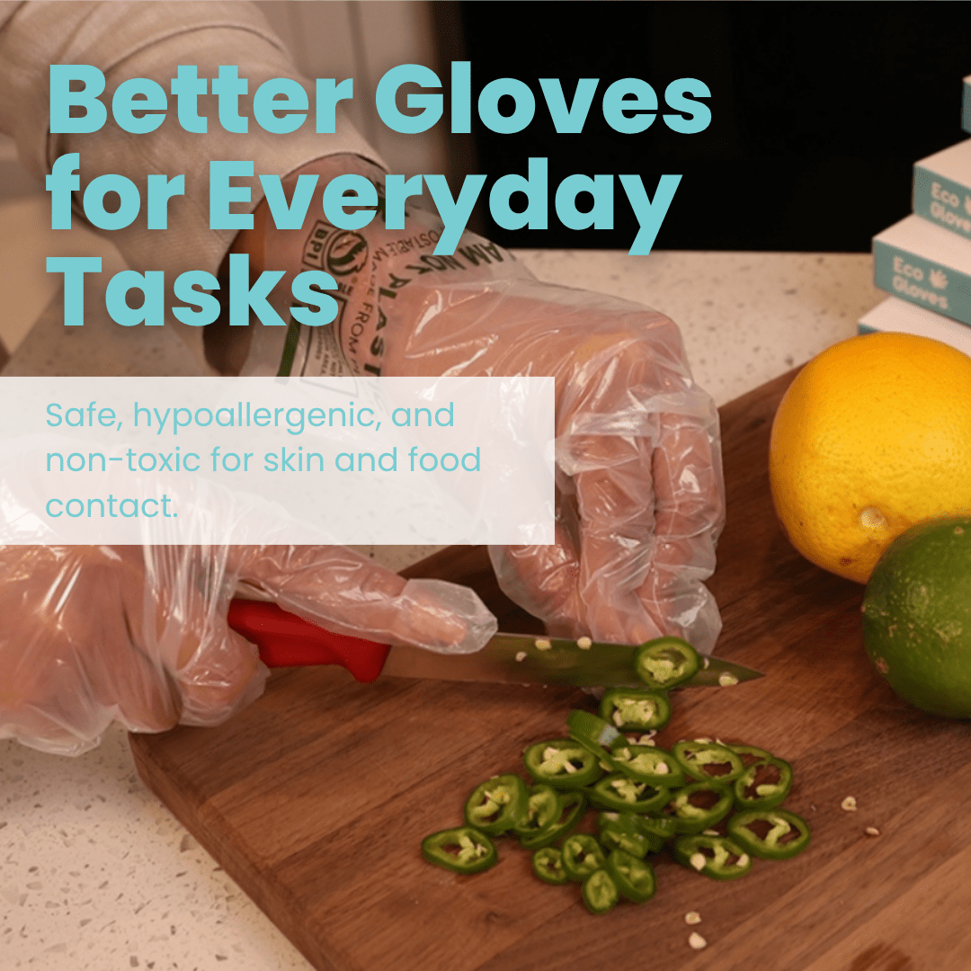 Kids Youth - Size Compostable Disposable Gloves - Clear (2,400 Gloves/Case) - Eco Gloves