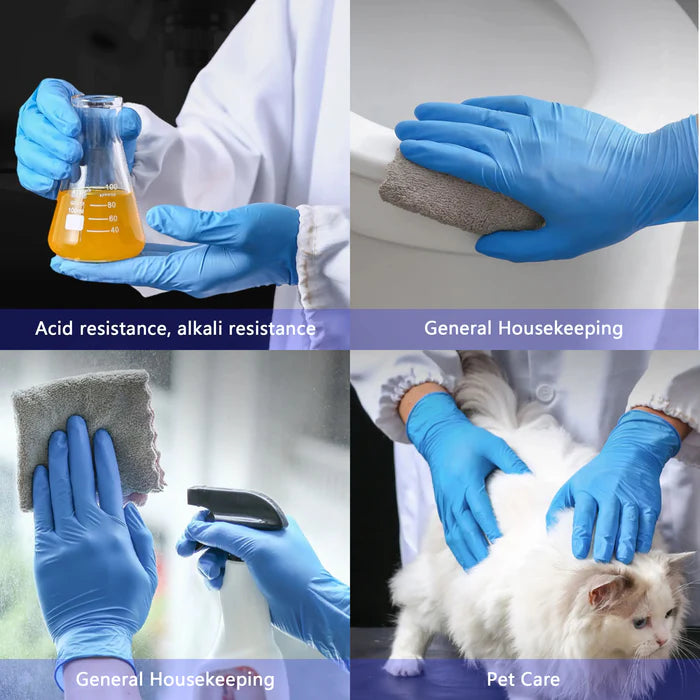 GP CRAFT Blue Nitrile Exam Gloves (3.5 Mil) - BLUE (2,500 Gloves/Case)