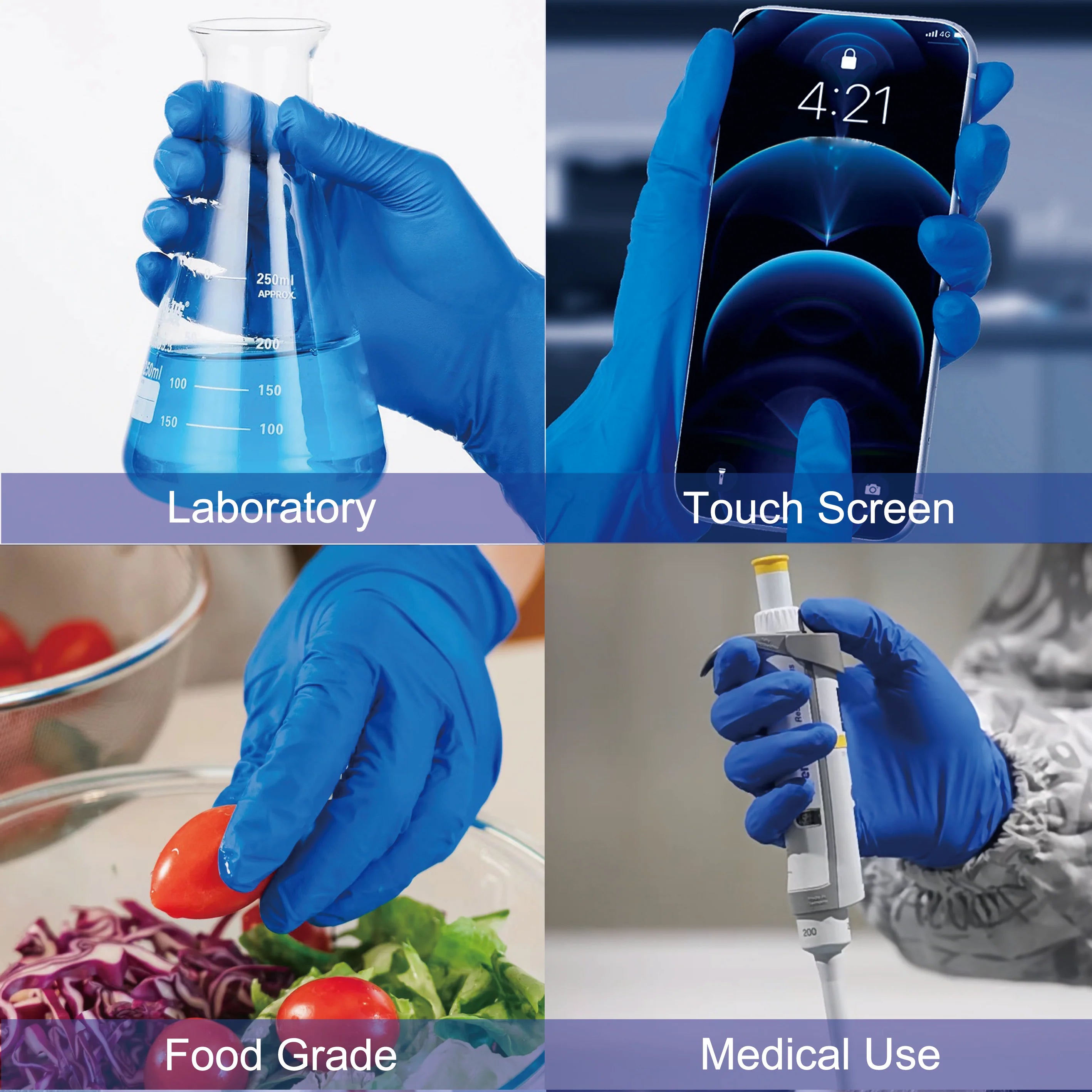 Nitrile Exam Gloves 3.5 Mil - Blue (1,000 Gloves/Case) | GP32