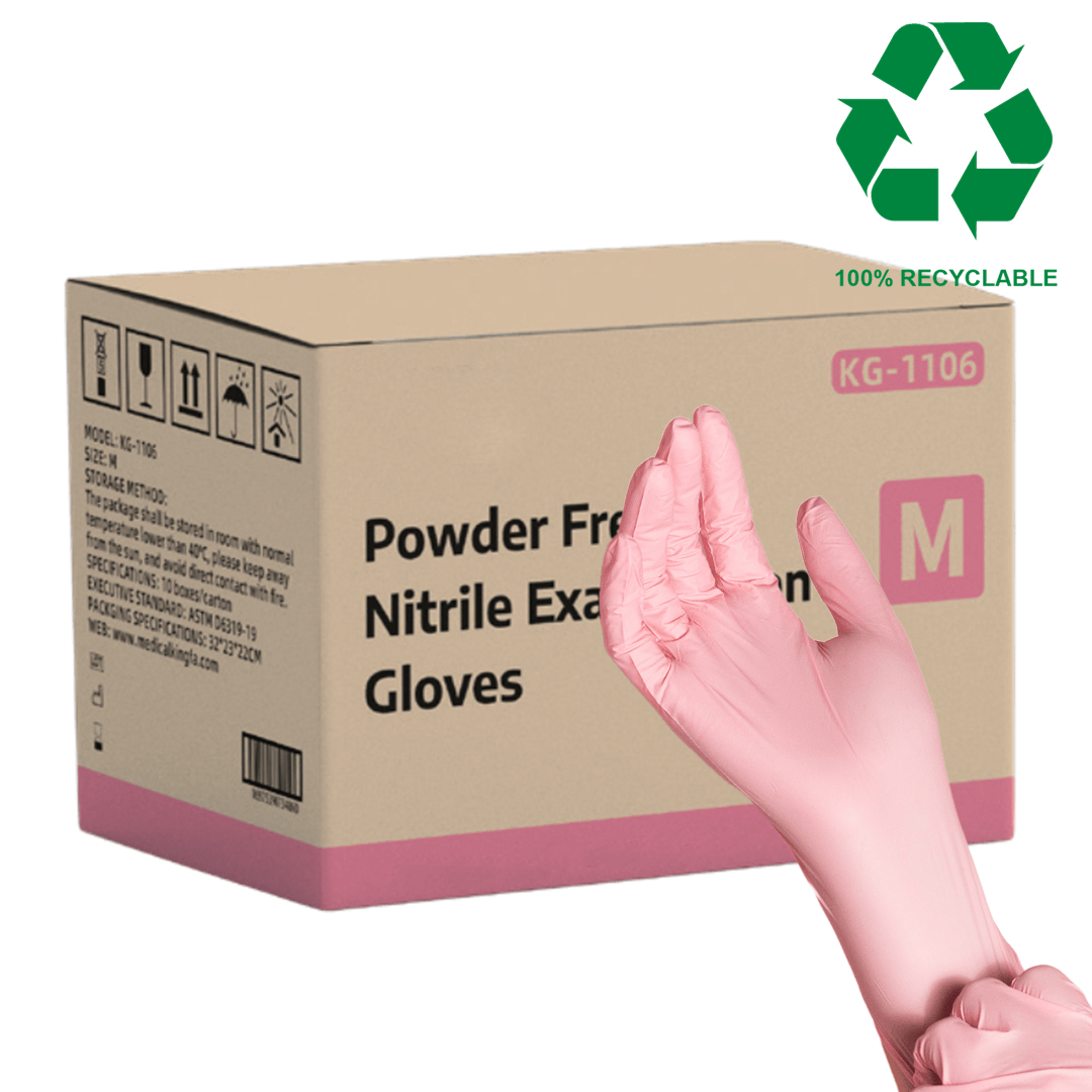 Nitrile Exam Gloves 3.5 Mil - Pink (1,000 Gloves/Case) - Eco Gloves