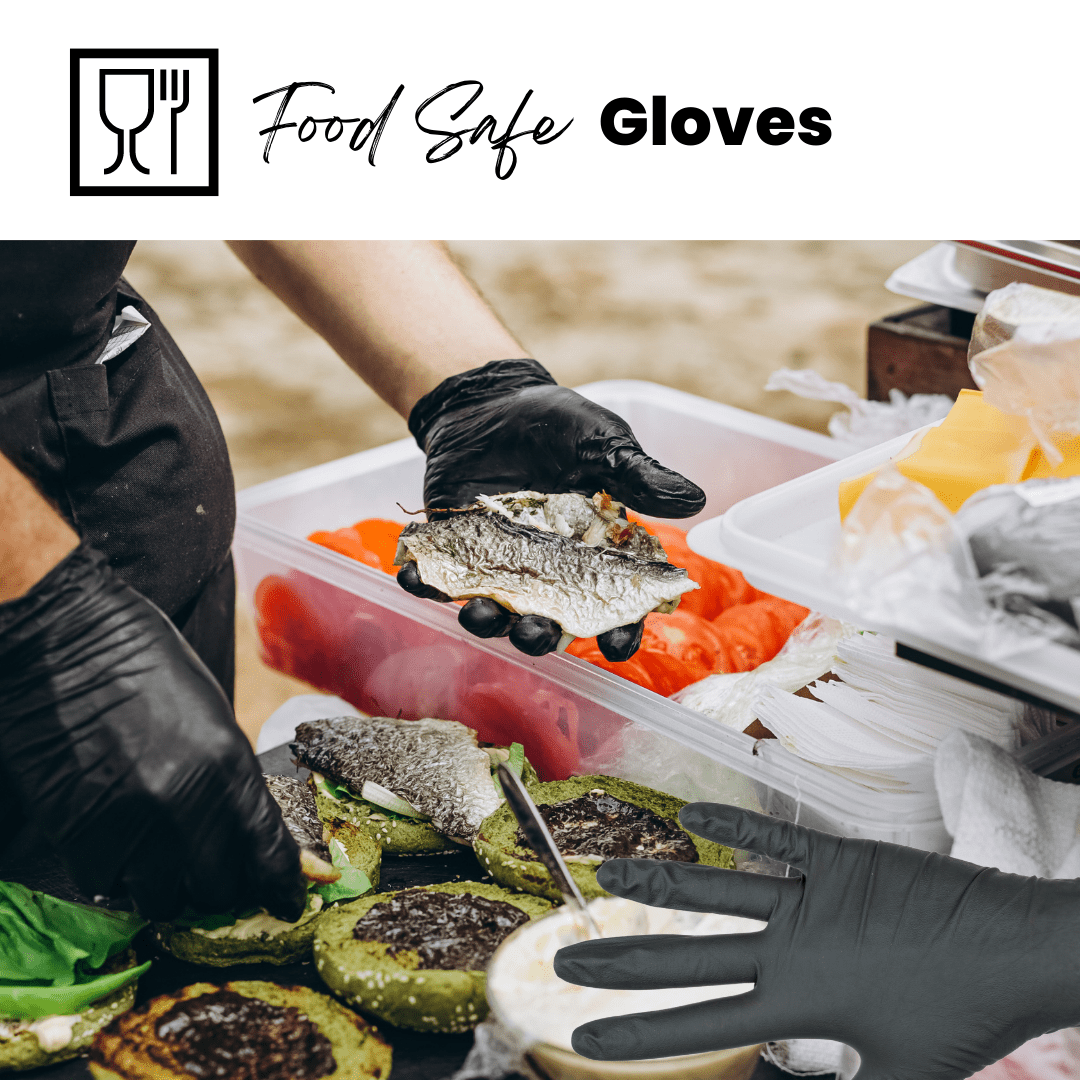 Nitrile Exam Gloves 5 Mil - Black (100 Gloves/Box) - Eco Gloves