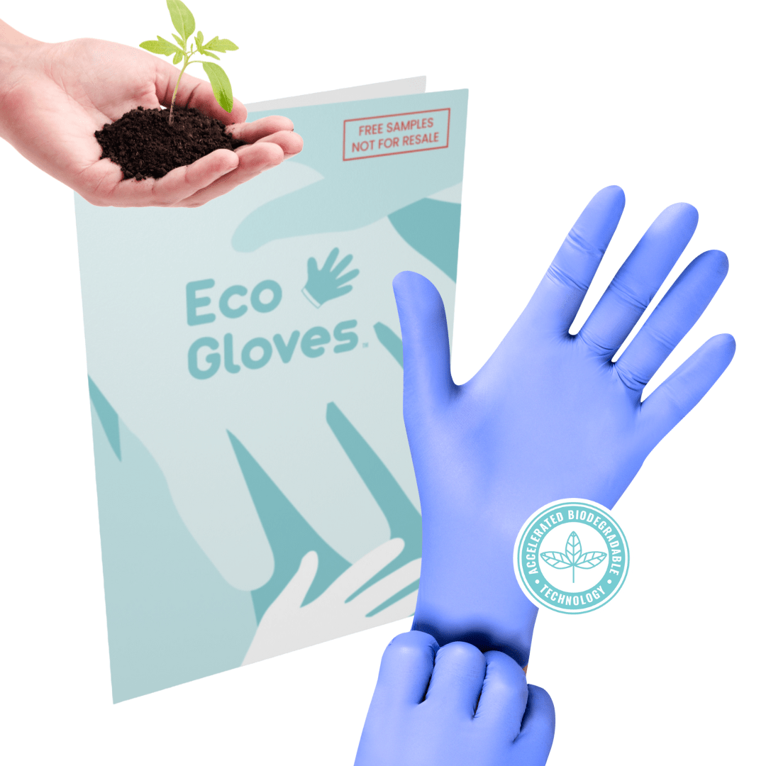SAMPLES of Biodegradable Nitrile Gloves 4 Mil - Blue Violet | Eco Gloves - Eco Gloves