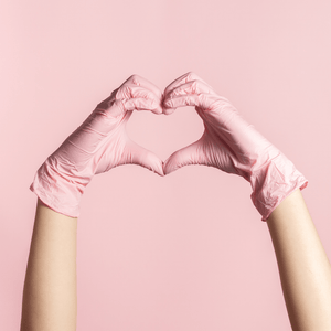 SAMPLES of Nitrile Exam Gloves 4 mil - Pink | SoftTouch™ BLUSH - Eco Gloves