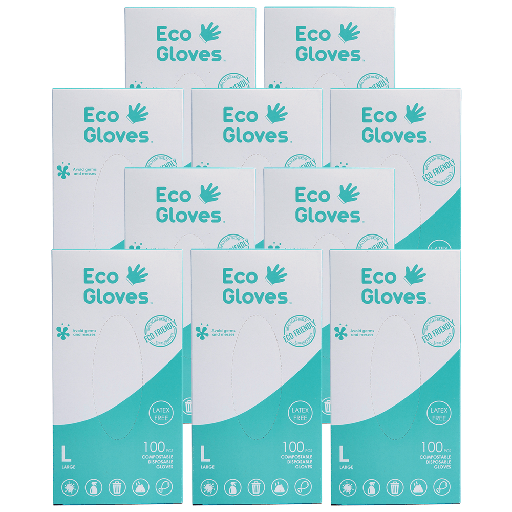 Disposable Eco-Friendly Compostable Gloves - 10 Pack - Eco Gloves