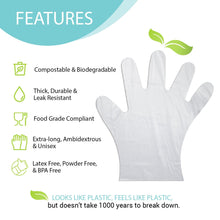 Load image into Gallery viewer, Disposable Eco-Friendly Compostable Gloves (100 gloves/box) - Eco Gloves

