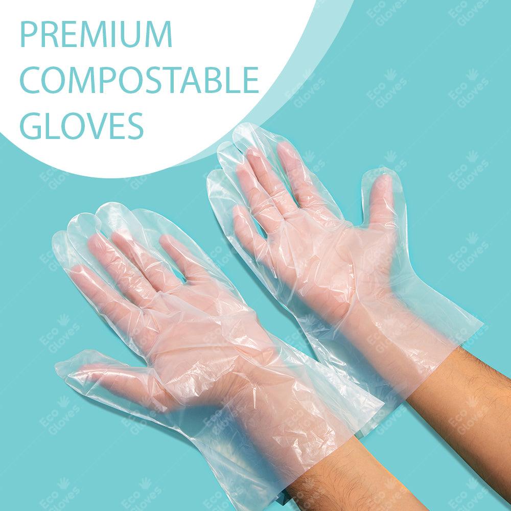 Disposable Eco-Friendly Compostable Gloves (100 gloves/box) - Eco Gloves