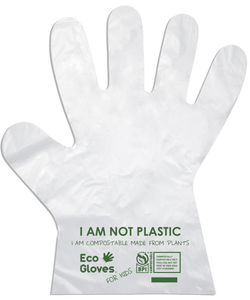 Compostable Disposable Gloves - Clear (100 gloves/box) | Eco Gloves - Eco Gloves