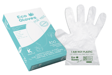Load image into Gallery viewer, Compostable Disposable Gloves - Clear (100 gloves/box) | Eco Gloves - Eco Gloves
