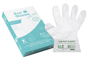 Compostable Disposable Gloves - Clear (100 gloves/box) | Eco Gloves - Eco Gloves