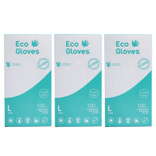 Load image into Gallery viewer, Compostable Disposable Gloves - Clear (3 Pack) | Eco Gloves - Eco Gloves
