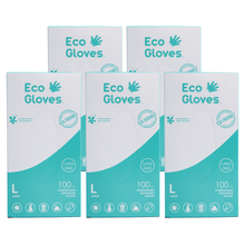 Load image into Gallery viewer, Compostable Disposable Gloves - Clear (5 Pack) | Eco Gloves - Eco Gloves
