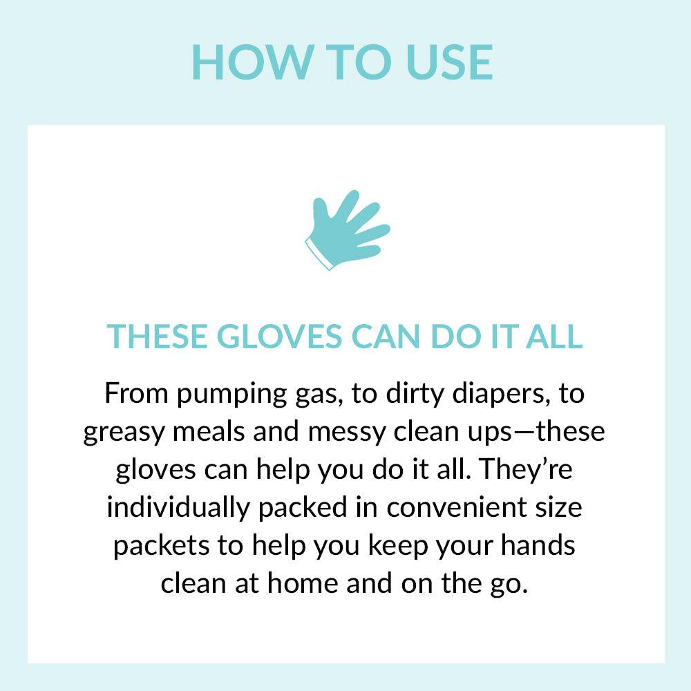 Individually Wrapped Compostable Disposable Gloves - Clear (Case of 50 Bags) | Eco Gloves - Eco Gloves